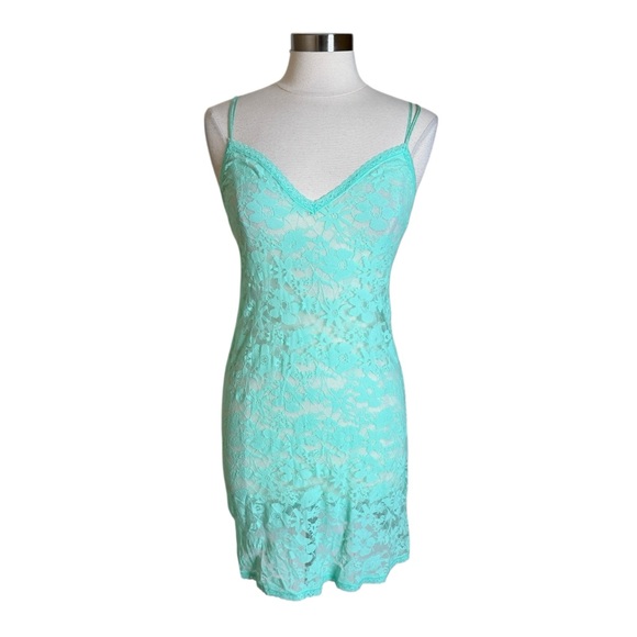 Victoria’s Secret Mint Green Lace Slip Dress Women’s Size Medium NEW NWT - Picture 9 of 9